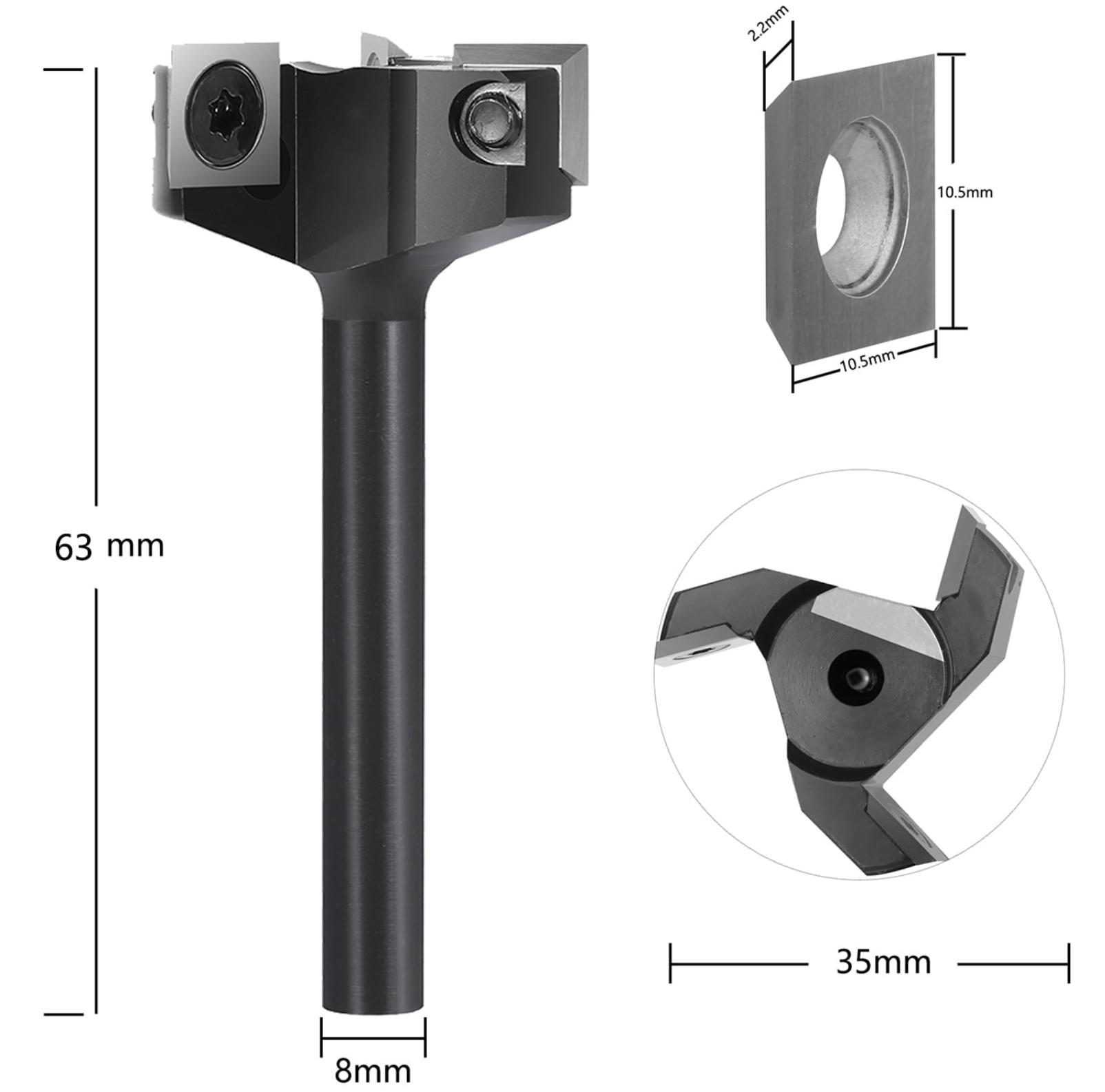 Fraiseuse CNC - Outillage - Fraise 3 dents L220 D16 Carbure de